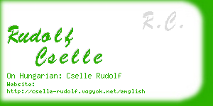 rudolf cselle business card